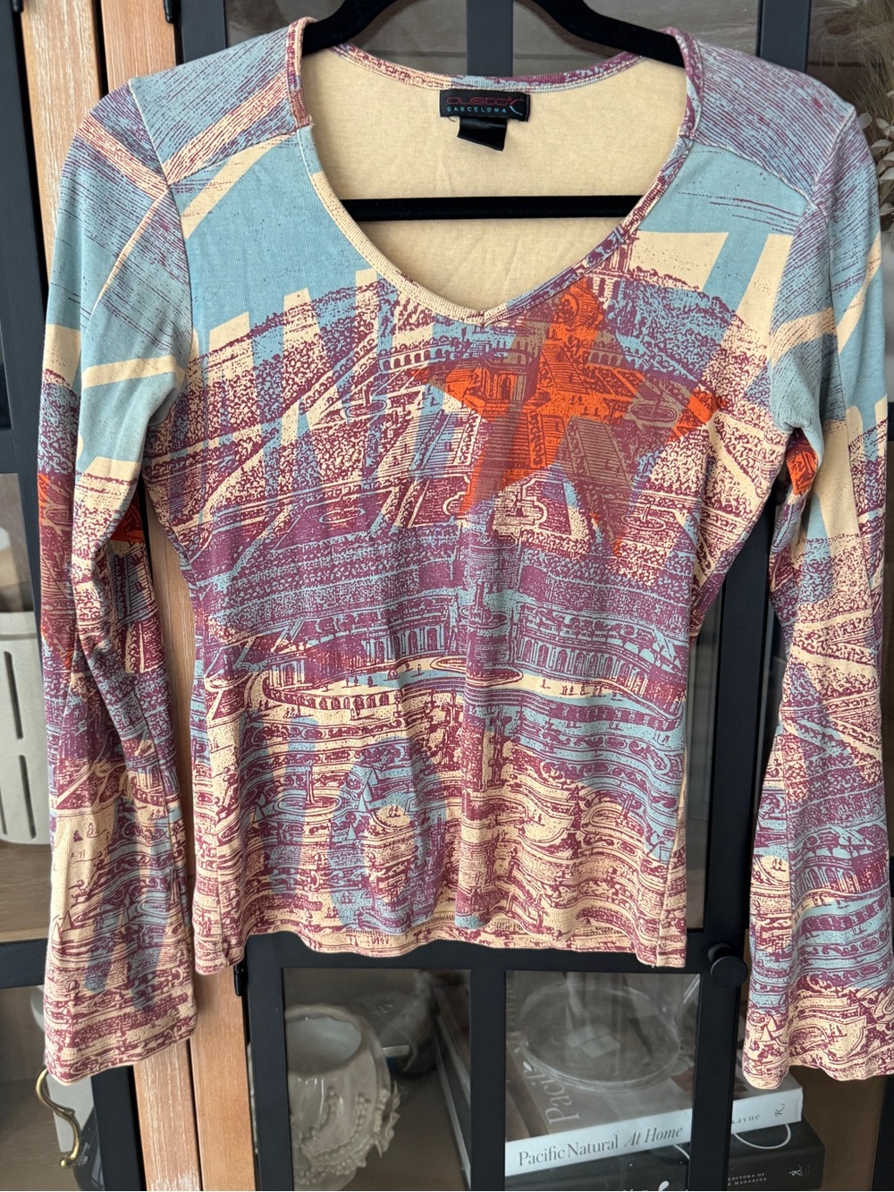 Vintage y2k Custo Barcelona long sleeve top 90s baby tee graphic star patchwork